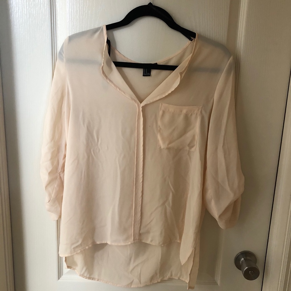 Light pink blouse with pocket